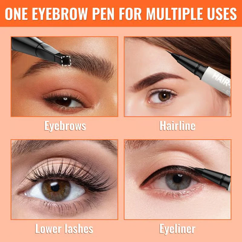 🎁Buy 1 Get 1 Free🔥 4D Brow Pen – For Natural, All-Day Eyebrow & Eyeliner Perfection! 💁‍♀
