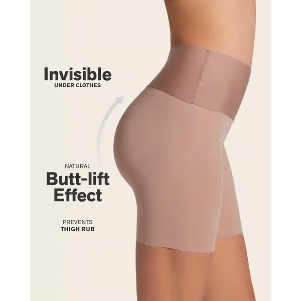Stay-In-Place Seamless Shaper Short