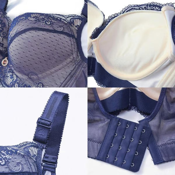 Women Super Push Up Bra Lace Underwire Soft Padding Lift Up Bra