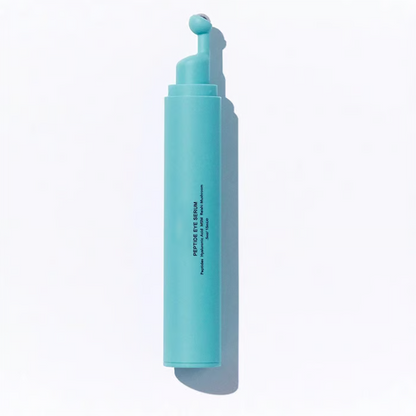 Peptide Eye Serum - Cooling Rollerball Under Eye Serum for Puffiness Dark Circles & Wrinkles with Peptides Hyaluronic Acid MSM & Reishi Mushroom