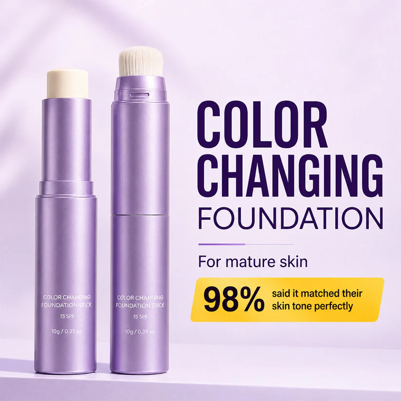 🔥 Final 5 hours—half-price offer! 🛒 The latest 2026 cutting-edge tech 👩‍🔬—best-selling smart color-changing foundation ✨