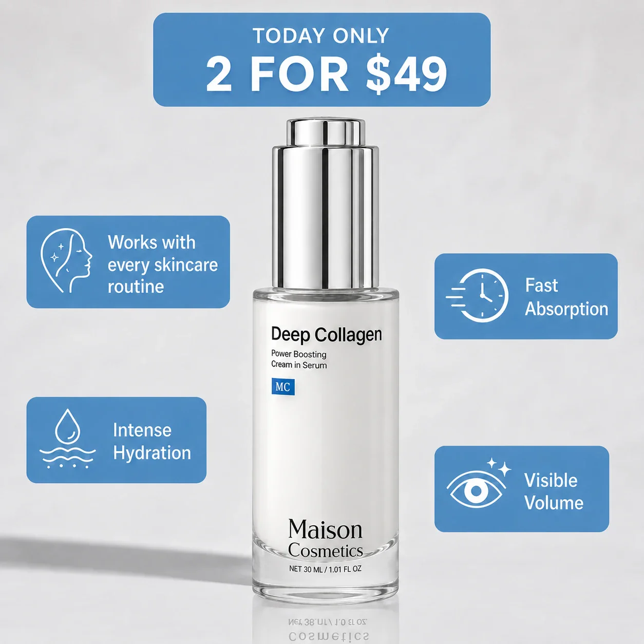 💘LAST DAY BUY 1 GET 1 FREE🎉VoluFine | Korean Collagen Serum for Mature Skin✨